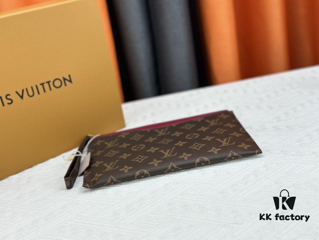 693076c16e68136f4d9a65f7 M60910, Real Item Photography, Exquisitely Crafted Pallas Clutch Combining Classic Monogram Canvas with Vibrant Colors for a Delightful Effect