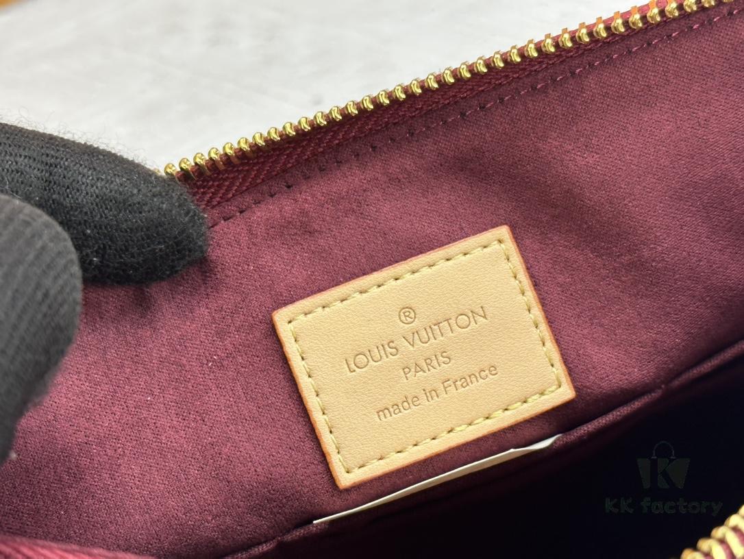 693076c46e68136f4d9a65fc M60910, Real Item Photography, Exquisitely Crafted Pallas Clutch Combining Classic Monogram Canvas with Vibrant Colors for a Delightful Effect