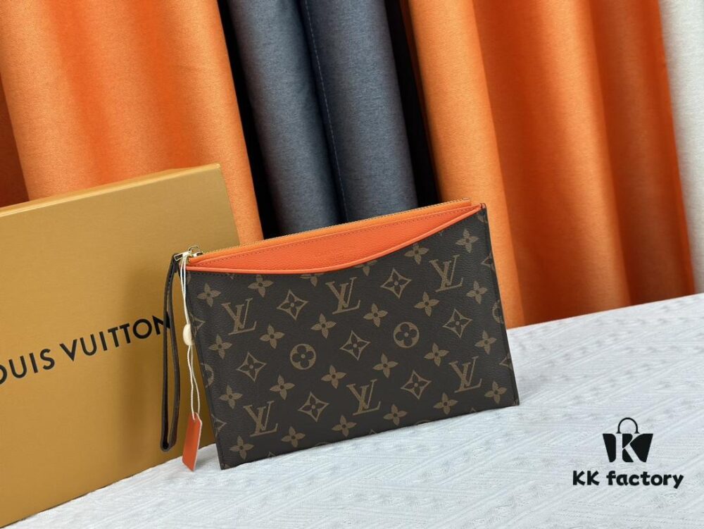 693076c46e68136f4d9a65fd M60910, Real Item Photography, This Exquisitely Crafted Pallas Clutch Combines Classic Monogram Canvas with Vibrant Colors for a Delightful Effect