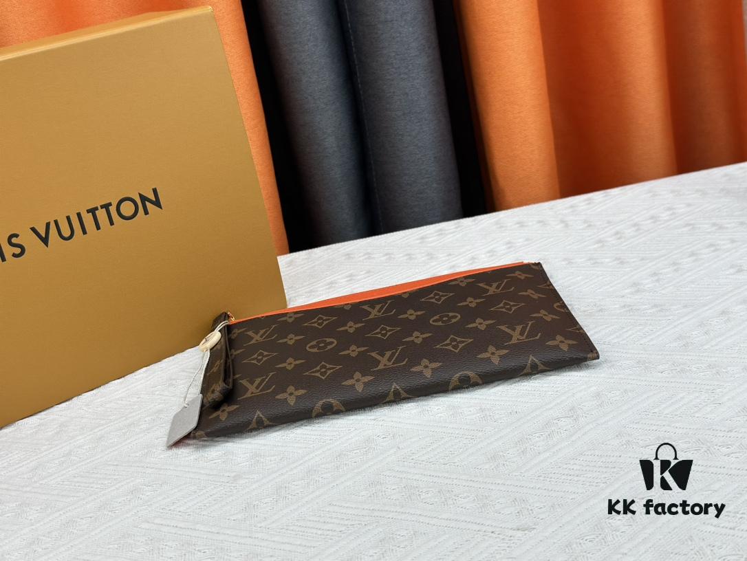 693076c56e68136f4d9a6600 M60910, Real Item Photography, This Exquisitely Crafted Pallas Clutch Combines Classic Monogram Canvas with Vibrant Colors for a Delightful Effect
