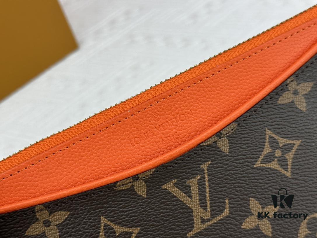 693076c66e68136f4d9a6602 M60910, Real Item Photography, This Exquisitely Crafted Pallas Clutch Combines Classic Monogram Canvas with Vibrant Colors for a Delightful Effect