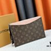 693076cd6e68136f4d9a660e M60910, Real Item Photography, Exquisitely Crafted Pallas Clutch Combining Classic Monogram Canvas with Vibrant Colors for a Delightful Effect