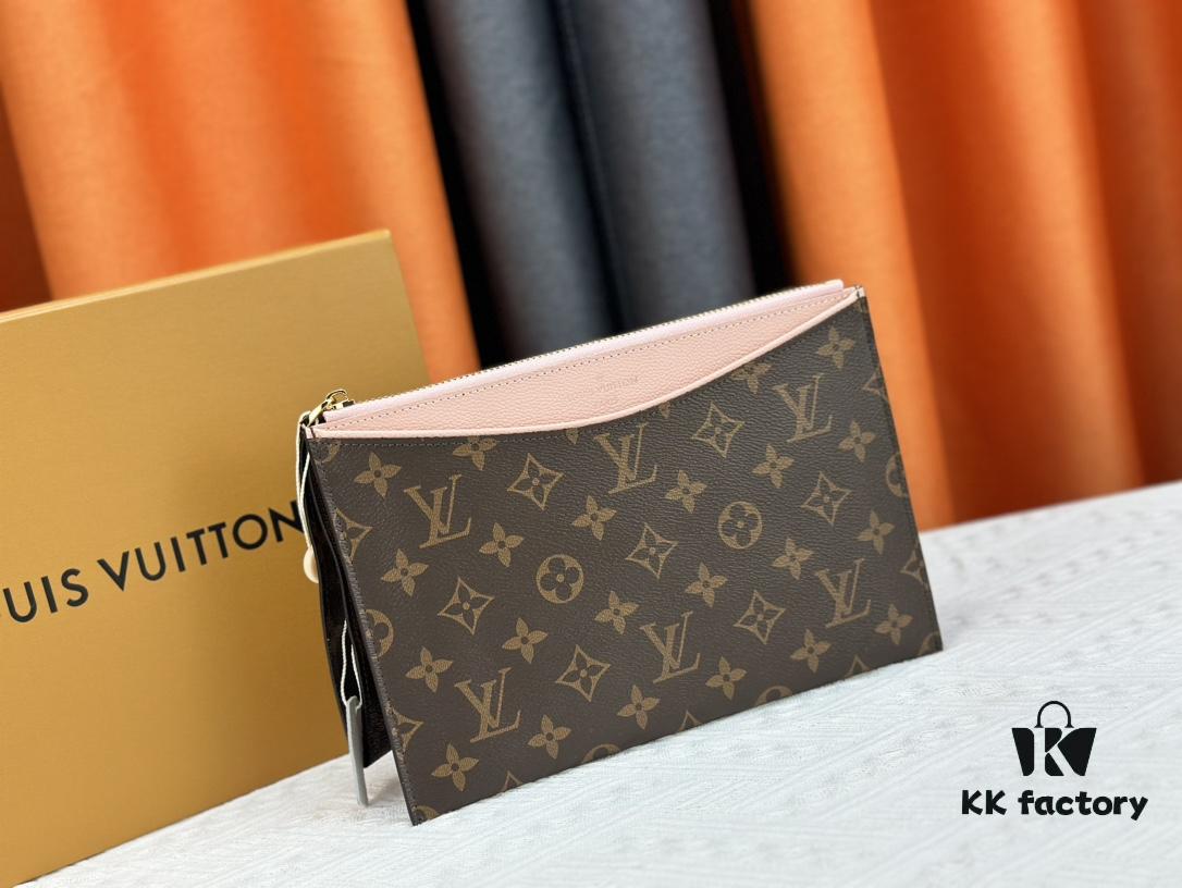 693076cd6e68136f4d9a660e M60910, Real Item Photography, Exquisitely Crafted Pallas Clutch Combining Classic Monogram Canvas with Vibrant Colors for a Delightful Effect