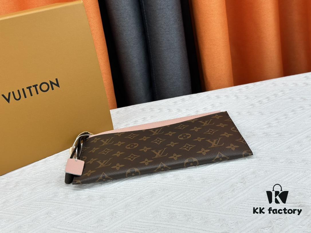 693076cf6e68136f4d9a6614 M60910, Real Item Photography, Exquisitely Crafted Pallas Clutch Combining Classic Monogram Canvas with Vibrant Colors for a Delightful Effect