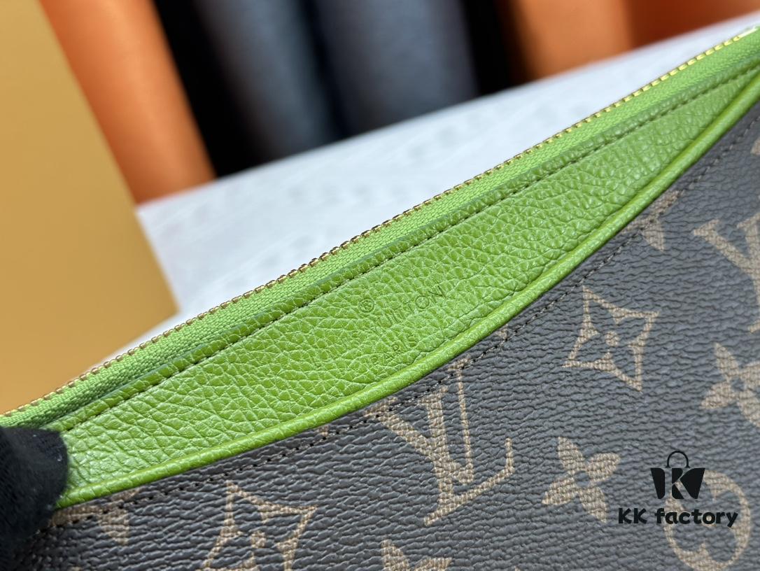 693076d46e68136f4d9a661c M60910, Real Item Photography, Exquisitely Crafted Pallas Clutch Combining Classic Monogram Canvas with Vibrant Colors for a Pleasing Effect