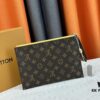 693076dd6e68136f4d9a662a M60910, Real Item Photography, Exquisitely Crafted Pallas Clutch Combining Classic Monogram Canvas with Vibrant Colors for a Delightful Effect