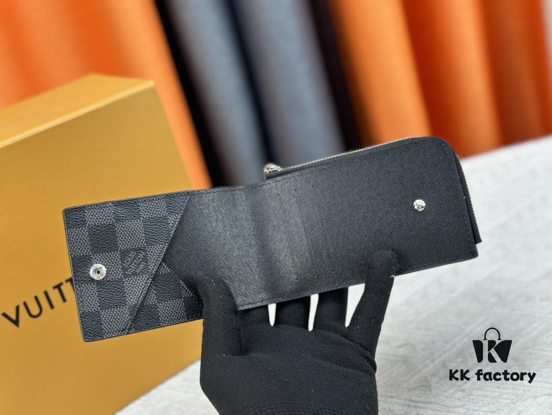 693076e86e68136f4d9a663f Top-Grade Original Louis Vuitton Hybrid Wallet in Black Monogram Shadow Leather
