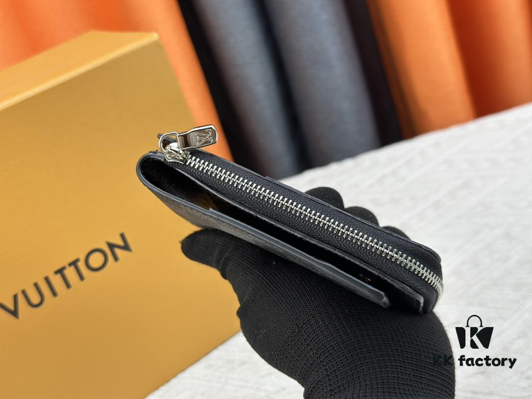 693076e96e68136f4d9a6642 Top-Grade Original Louis Vuitton Hybrid Wallet in Black Monogram Shadow Leather