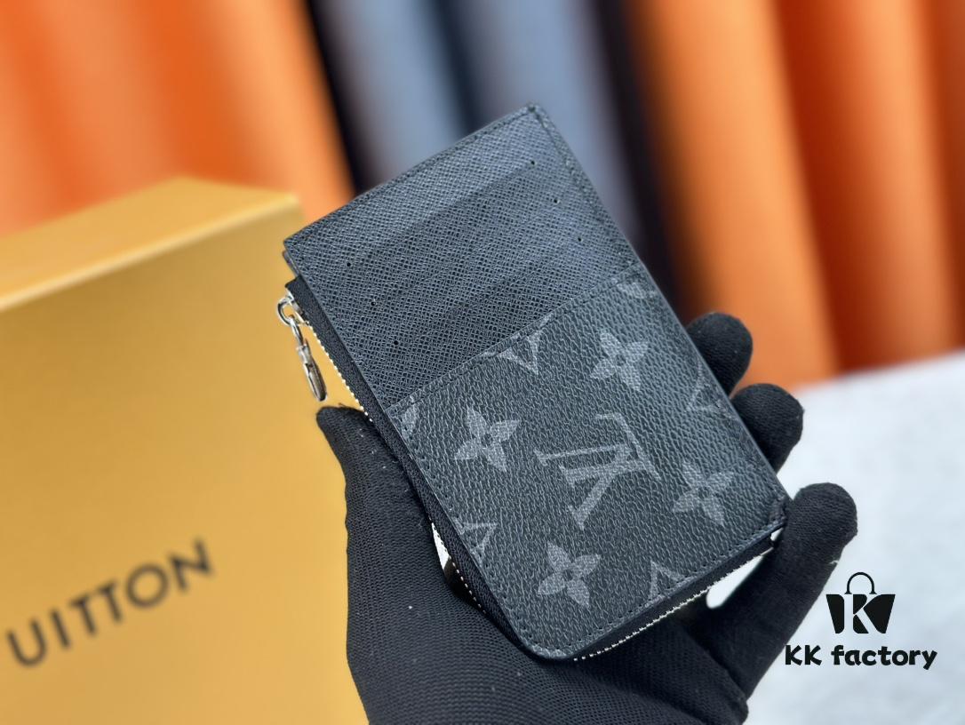 693076ec6e68136f4d9a6648 Top-Grade Original Louis Vuitton Hybrid Wallet in Black Monogram Shadow Leather