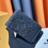 693076f46e68136f4d9a6659 Top-Grade Original Louis Vuitton Hybrid Wallet in Black Monogram Shadow Leather
