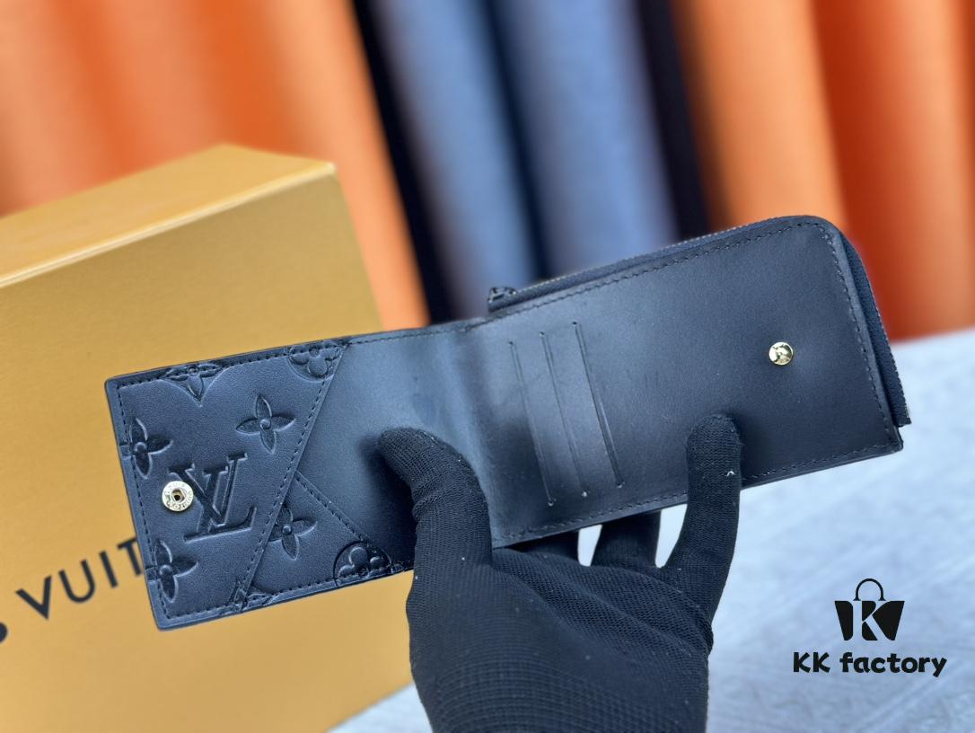 693076f46e68136f4d9a665a Top-Grade Original Louis Vuitton Hybrid Wallet in Black Monogram Shadow Leather