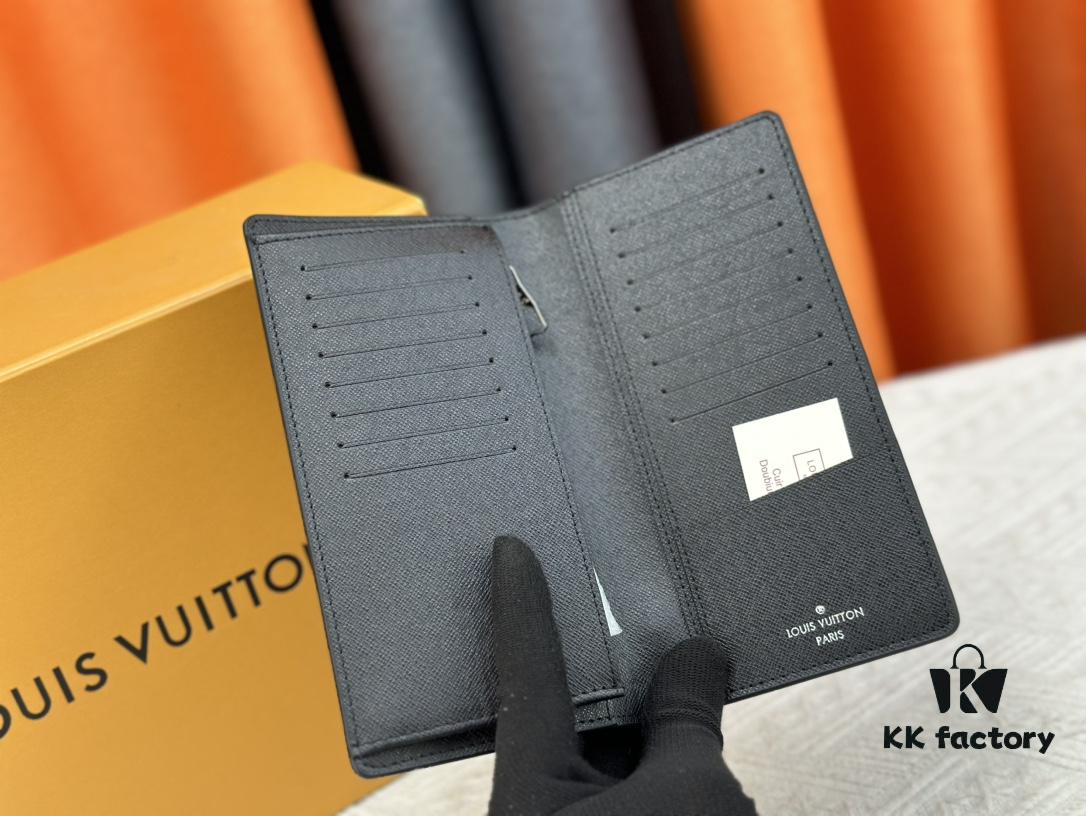 Wallet Model: N62665 Louis Vuitton Classic Brazza Wallet in Damier Graphite Pixel Canvas with Digital-Inspired Design