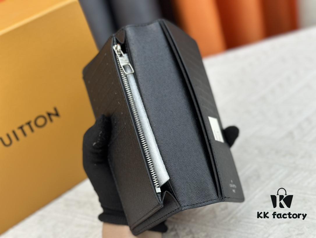 Wallet Model: N62665 Louis Vuitton Classic Brazza Wallet in Damier Graphite Pixel Canvas with Digital-Inspired Design