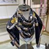 6930773f6e68136f4d9a66f2 Luxury Custom Let's Go Monogram Silk Scarf – High-End Jacquard Mulberry Silk Square Shawl 90x90cm