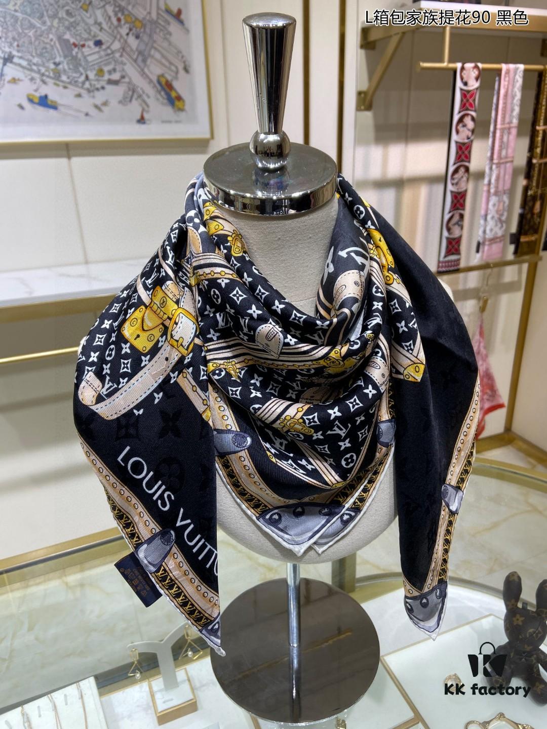 6930773f6e68136f4d9a66f2 Luxury Custom Let's Go Monogram Silk Scarf – High-End Jacquard Mulberry Silk Square Shawl 90x90cm