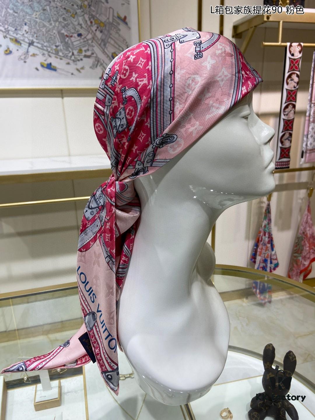 693077436e68136f4d9a66fb Luxury Custom Let's Go Monogram Jacquard Silk Scarf 90x90cm - LV Inspired Travel Heritage Design