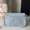 [Top Quality Original Order Exclusive Real Shot] M46846 Misty Blue M46386 Full Leather Embossed Baguette Bag Series Diane Handbag