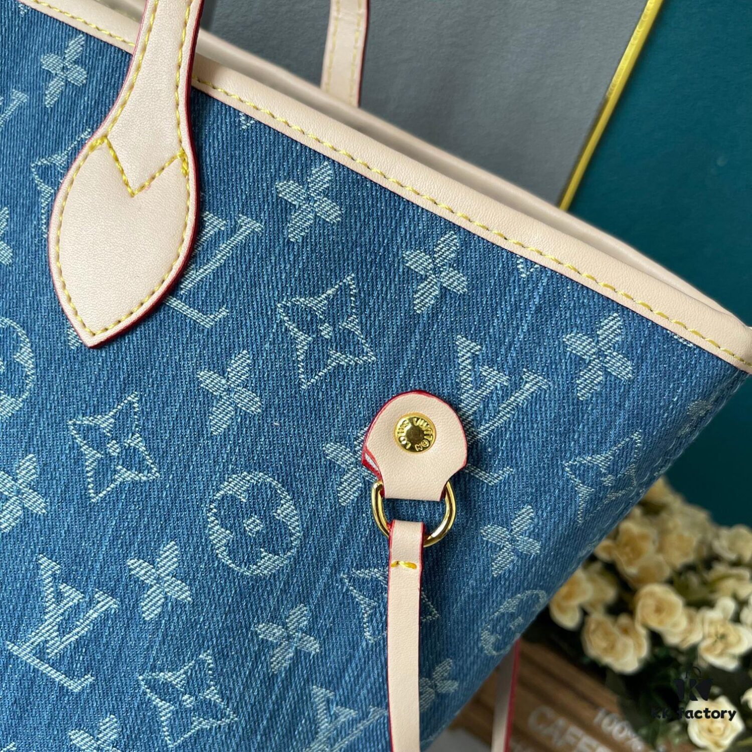 693077aa6e68136f4d9a67cb Upgraded M40995 Medium Denim Jacquard Tote Bag 💋💋 Louis Vuitton New Neverfull – A Fresh Reinterpretation of the Iconic Handbag