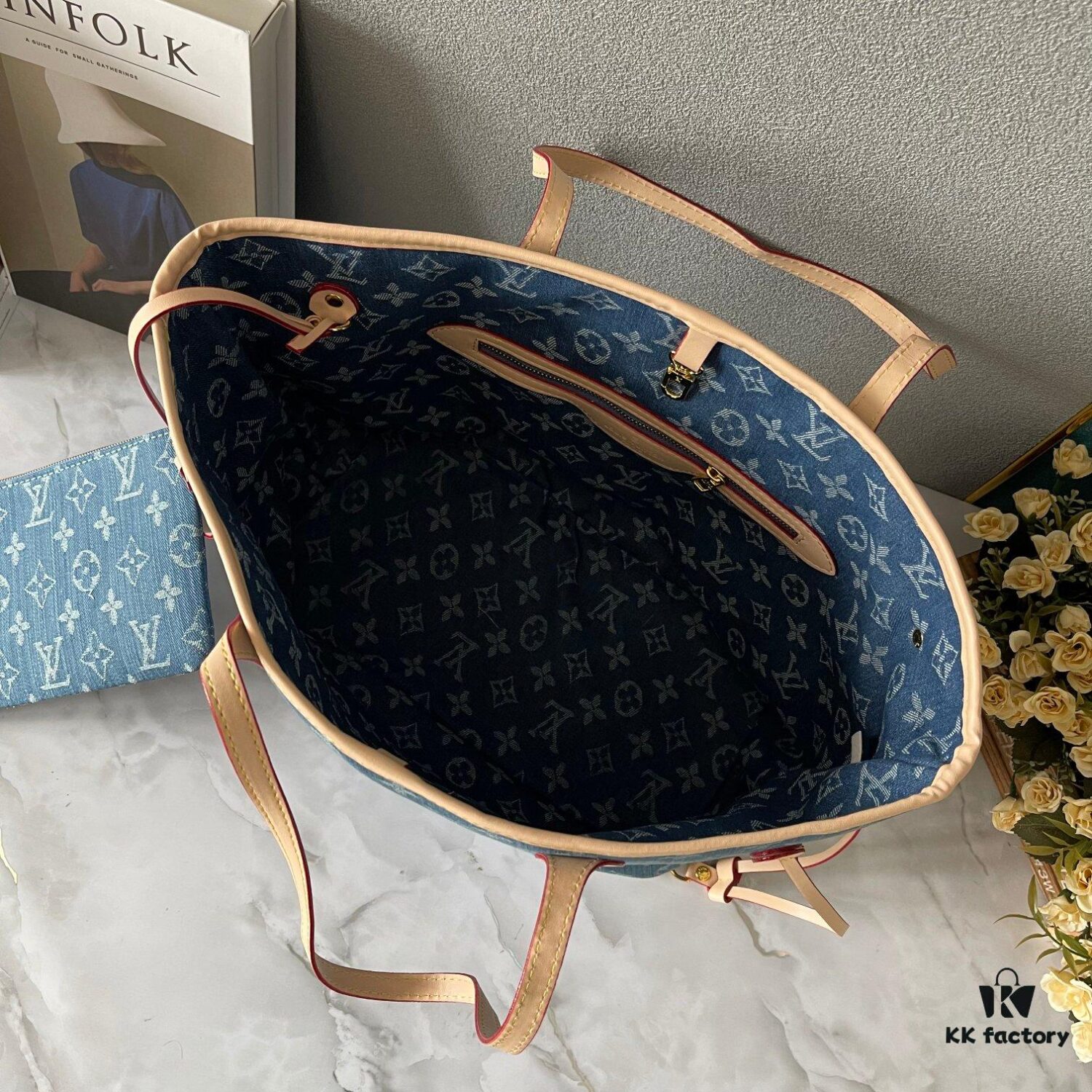 693077af6e68136f4d9a67d1 Upgraded M40995 Medium Denim Jacquard Tote Bag 💋💋 Louis Vuitton New Neverfull – A Fresh Reinterpretation of the Iconic Handbag