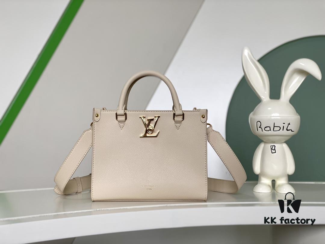693077b76e68136f4d9a67e1 Lock & Go Handbag in Black M22311 and Beige M23637 - Premium Original Order, Smooth Grained Calfskin with LV Twist Lock