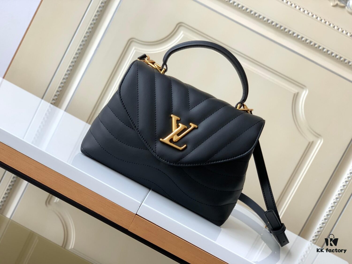 693077c26e68136f4d9a67f3 Louis Vuitton Hold Me Handbag in Black M21720 and White M21797 – New Wave Quilted Leather Collection
