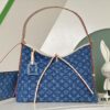 693077d36e68136f4d9a6813 Louis Vuitton M46855 Blue Denim Shopping Bag Series M46197 CarryAll Medium Handbag