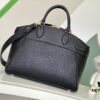 693077db6e68136f4d9a6824 M22914 Black Lock It MM Bag in Refined Taurillon Leather with Gold-Tone Hardware