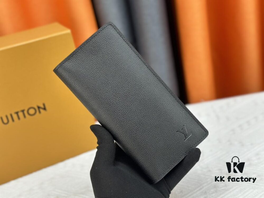 Wallet Original 💎【Real Item Photography, Own Background】M58192 Black Taurillon Leather Suit Wallet