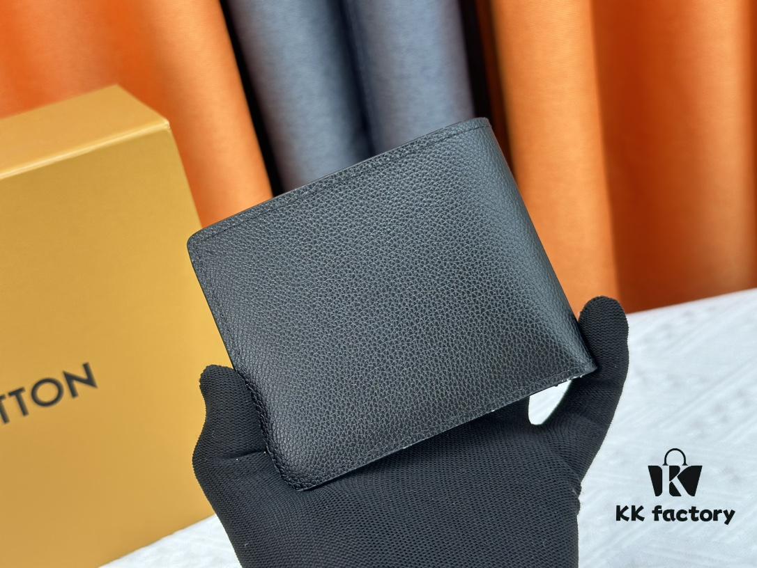693077fe6e68136f4d9a686f Wallet Original 💎【Real Photo, Personal Background】M58189 Black Pebbled Leather Short Wallet