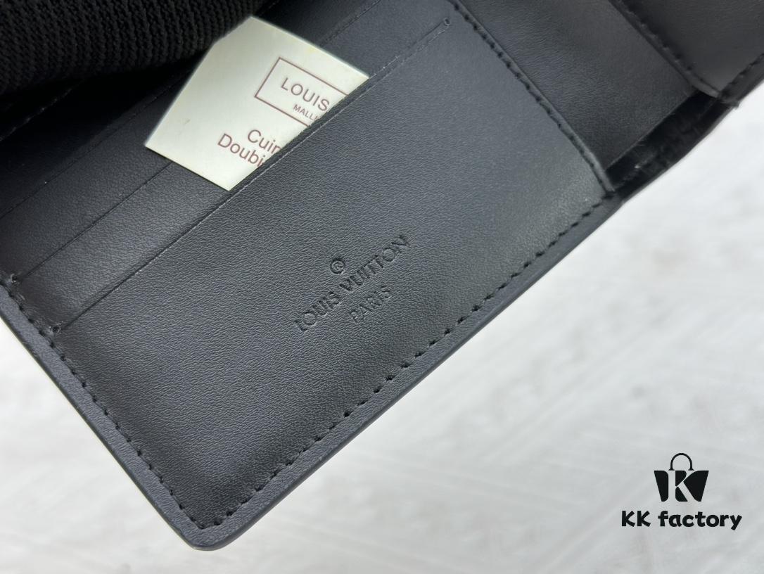 693078016e68136f4d9a6876 Wallet Original 💎【Real Photo, Personal Background】M58189 Black Pebbled Leather Short Wallet