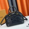 693078186e68136f4d9a68a5 Model: M23666 Shell Bag 💋💋 This Alma BB Handbag Draws Inspiration from the Diamond-Quilted Lining of Louis Vuitton's Rigid Trunks