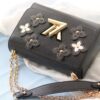 LV Latest Hot Sale Twist Denim Medium Handbag - Flower Tinsel Collection