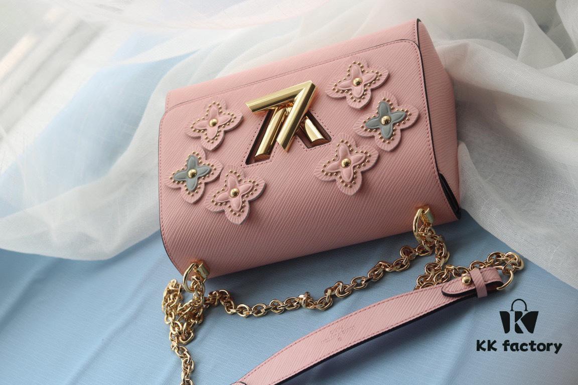 6930782a6e68136f4d9a68d6 LV Latest and Hottest Twist Denim Medium Bag 42300 - Luxury Flower Tinsel Design with Embellished Monogram Motifs