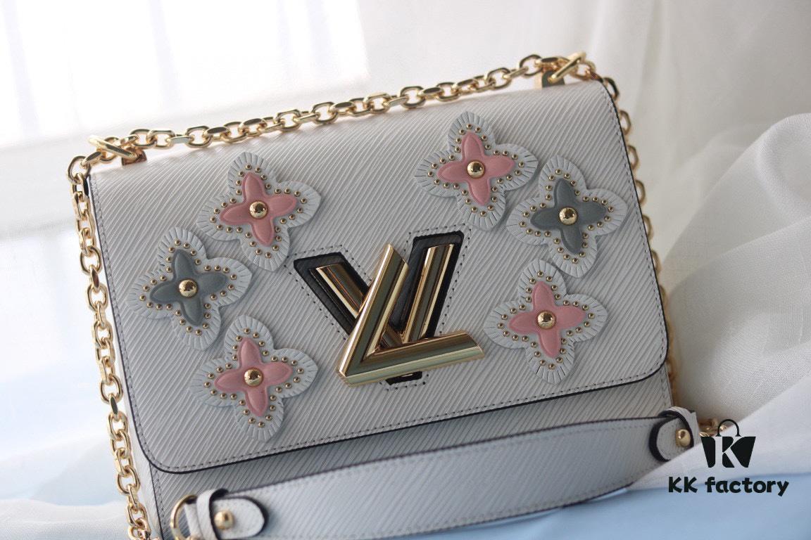 6930782e6e68136f4d9a68dc LV Latest and Hottest Twist Denim Medium Bag - Flower Tinsel Collection, High-End Quality with Embellished Monogram Flowers