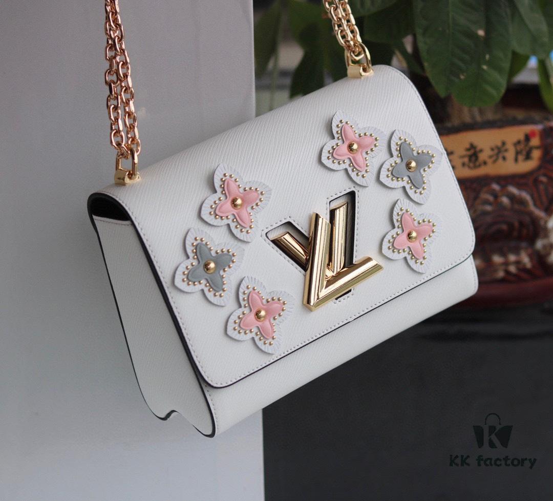 6930782f6e68136f4d9a68e0 LV Latest and Hottest Twist Denim Medium Bag - Flower Tinsel Collection, High-End Quality with Embellished Monogram Flowers