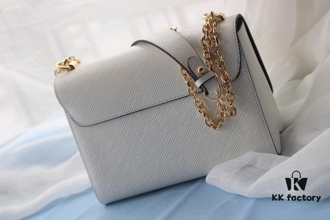 693078316e68136f4d9a68e4 LV Latest and Hottest Twist Denim Medium Bag - Flower Tinsel Collection, High-End Quality with Embellished Monogram Flowers