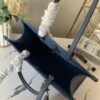 693078626e68136f4d9a6959 Top-Grade Full-Grain Leather, Exclusive Real Photo - M45595 Pearl Blue Full Leather Matelassé By The Pool Capsule Collection OnTheGo Medium Tote Bag