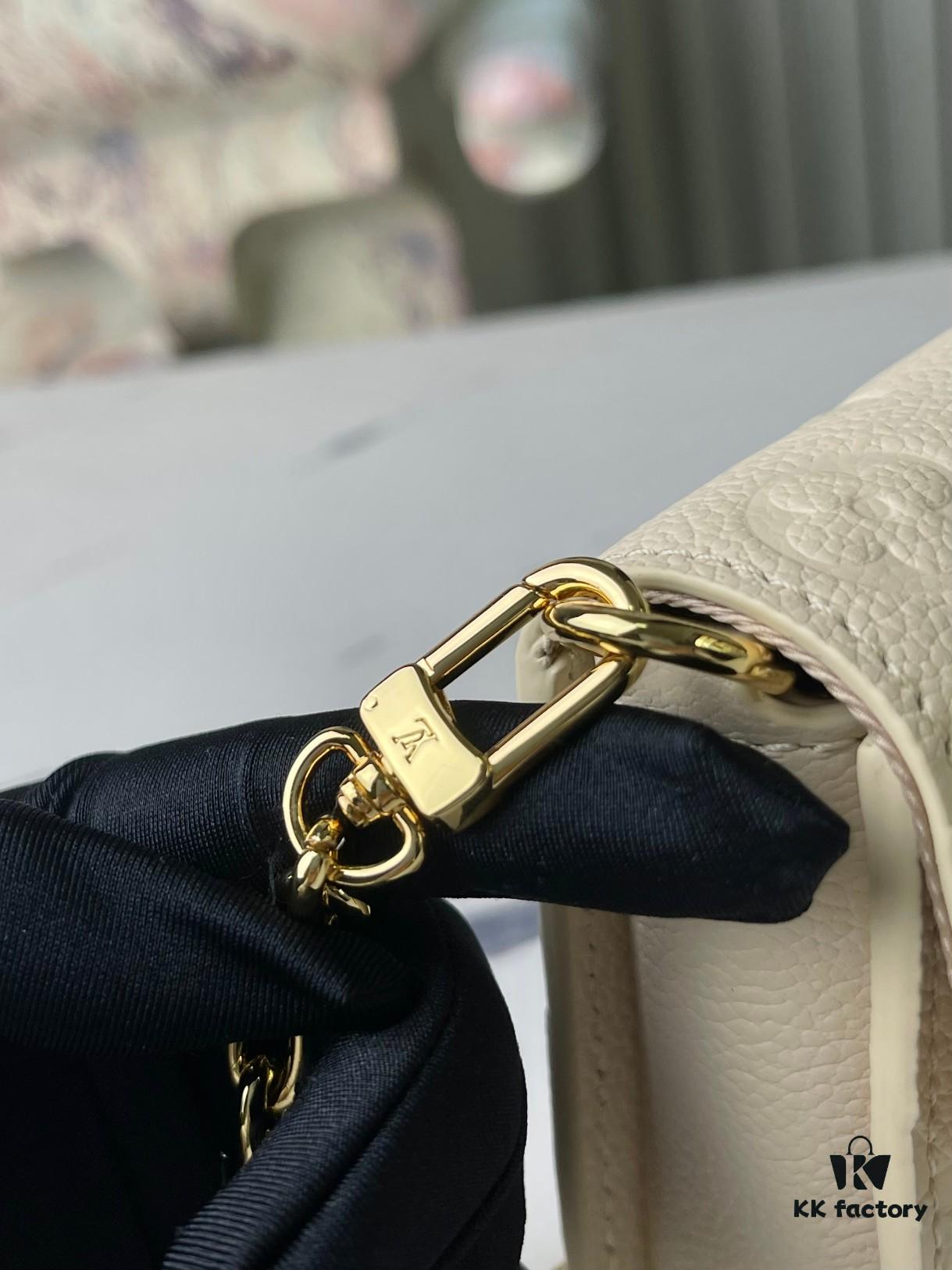 693078696e68136f4d9a6964 Top-tier Original Surplus, Exclusive Real Photos: M82836 White Full Leather Embossed Wallet On Chain Metis Chain Bag, M82836 82637 Black Embossed