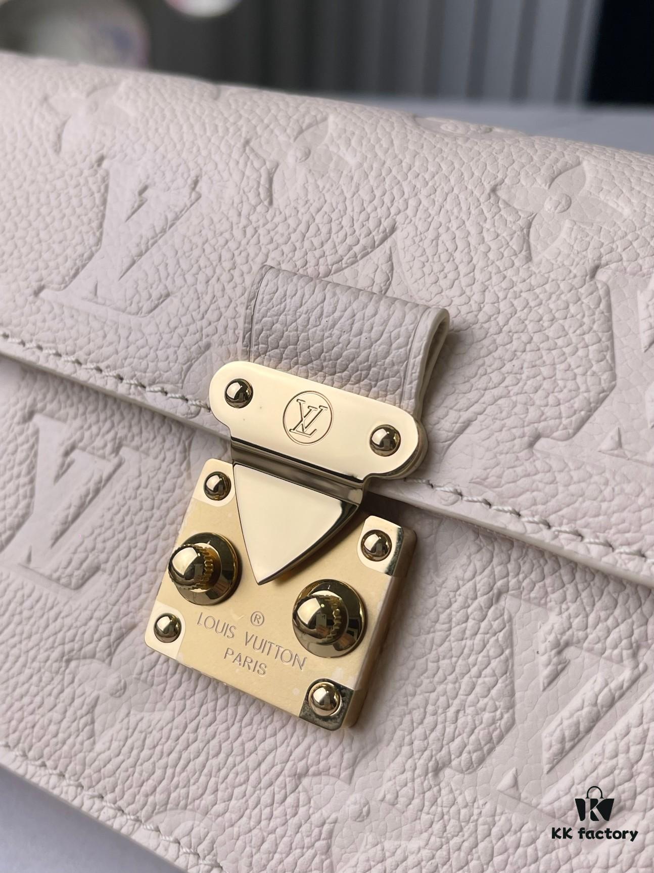 693078696e68136f4d9a6965 Top-tier Original Surplus, Exclusive Real Photos: M82836 White Full Leather Embossed Wallet On Chain Metis Chain Bag, M82836 82637 Black Embossed