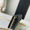 6930786e6e68136f4d9a696d Top-tier Original Order Exclusive Real Shot M82637 Black Full Leather Embossed Wallet On Chain Metis Chain Bag M82836 82637 Black Embossed