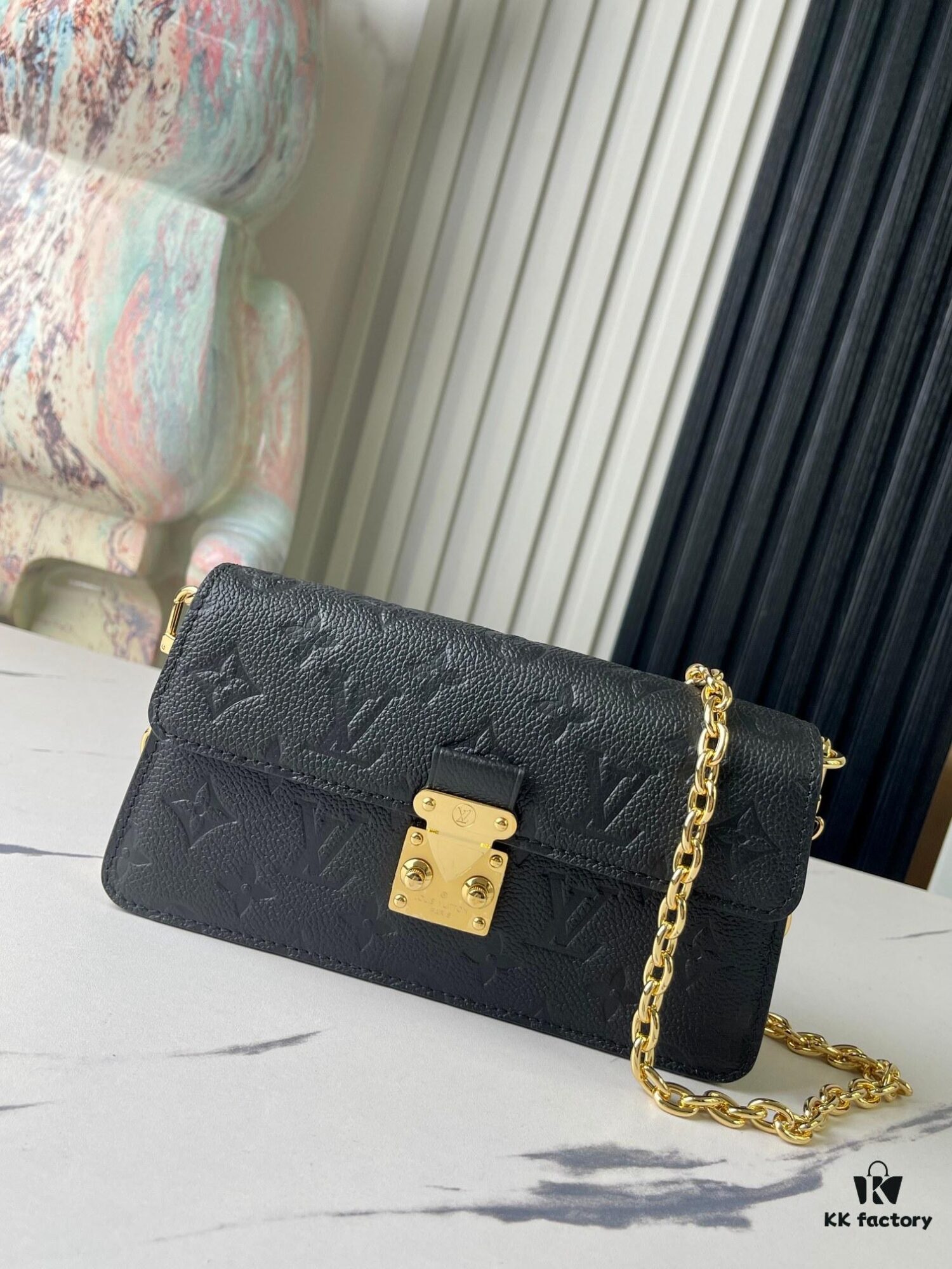 6930786e6e68136f4d9a696e Top-tier Original Order Exclusive Real Shot M82637 Black Full Leather Embossed Wallet On Chain Metis Chain Bag M82836 82637 Black Embossed