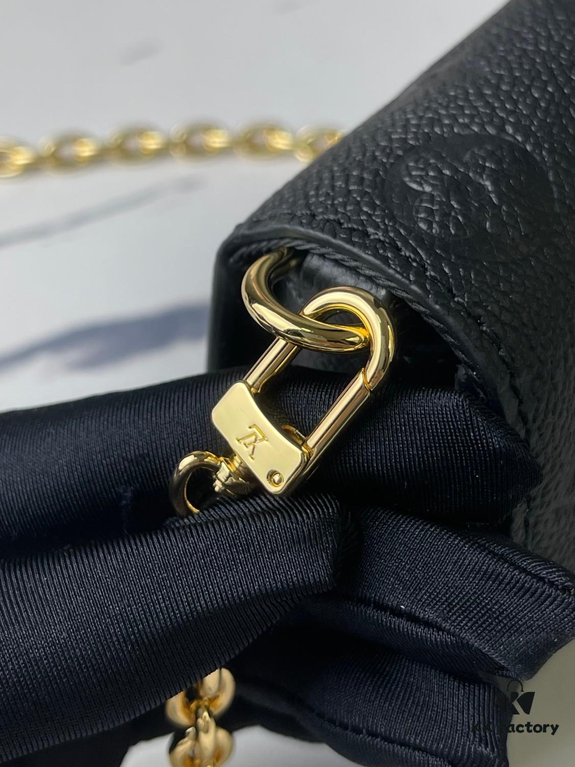 693078706e68136f4d9a696f Top-tier Original Order Exclusive Real Shot M82637 Black Full Leather Embossed Wallet On Chain Metis Chain Bag M82836 82637 Black Embossed