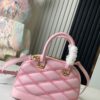 Top Quality Original Design Exclusive Real Shot M24453 Pink Quilted Full Leather Alma BB Shell Handbag