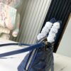 6930787e6e68136f4d9a6988 Top Quality Original Design Exclusive Real Shot M23666 Deep Blue Diamond Quilted Full Leather Clam Shell Bag Series Alma BB Handbag