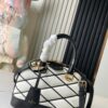 693078826e68136f4d9a6991 Top-tier Original Stock Exclusive Real Photo M23761 White Diamond-quilted Full Leather Shell Bag Series Alma BB Handbag