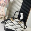 693078846e68136f4d9a6994 Top-tier Original Stock Exclusive Real Photo M23761 White Diamond-quilted Full Leather Shell Bag Series Alma BB Handbag