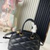 693078896e68136f4d9a699c Top-tier Original Stock Exclusive Real Photos M83048 Black Diamond-quilted Full Leather Alma BB Clutch Bag