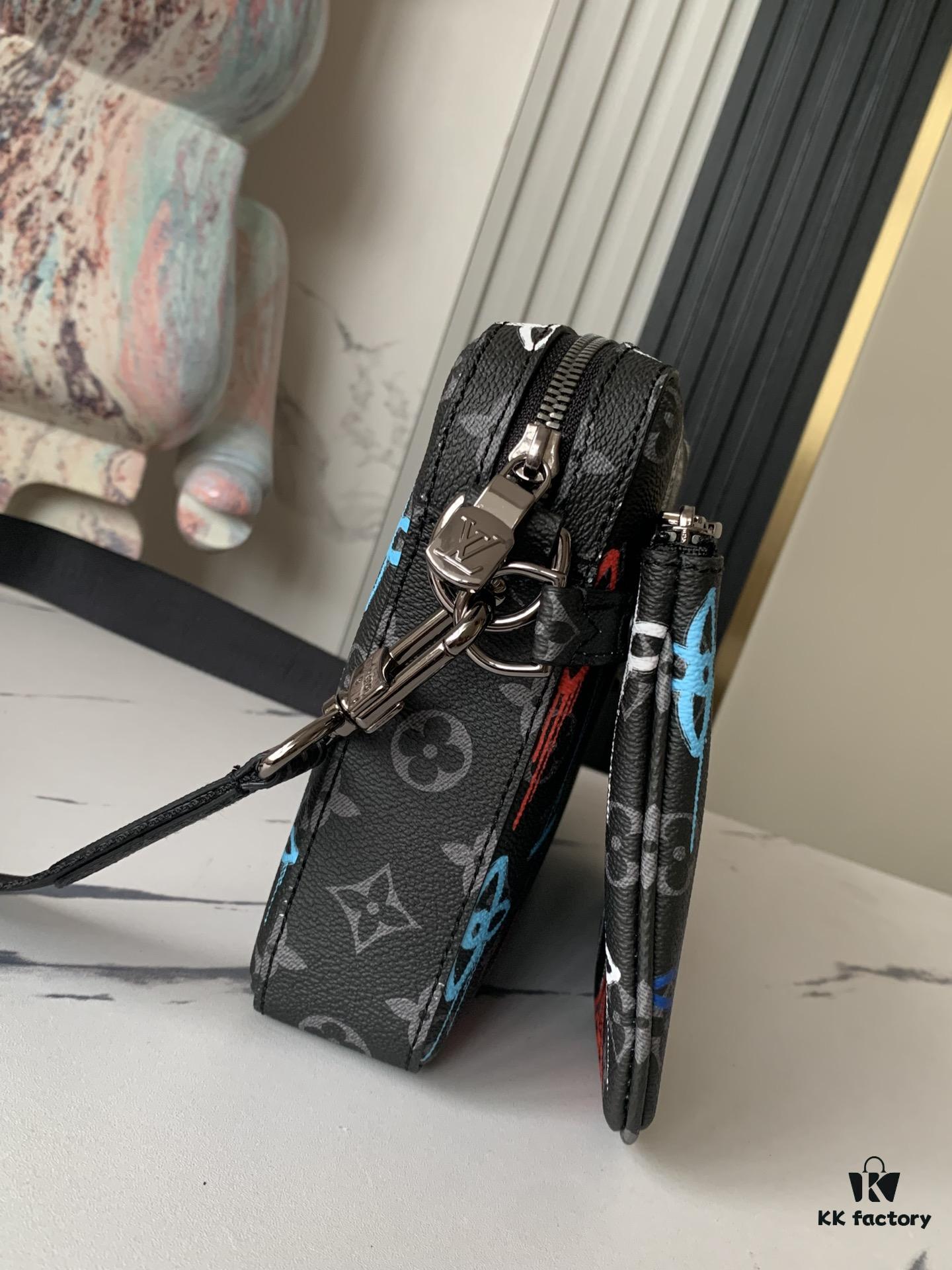 6930788d6e68136f4d9a69a4 Top-tier Original Replica, Exclusive Real-shot: M21396 Trio Messenger Bag Unveils the Trendy Charm of Damier Spray