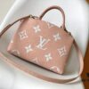 Petit Palais Handbag in Grained Leather with Monogram Motif