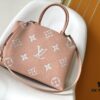 693078b96e68136f4d9a6a07 Petit Palais Bag in Grained Leather with Oversized Monogram Flowers and LV Initials